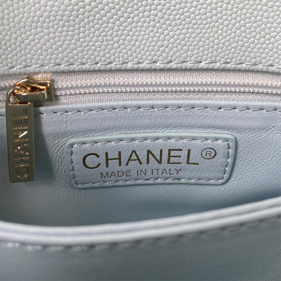 Ch*el coco handle bag small